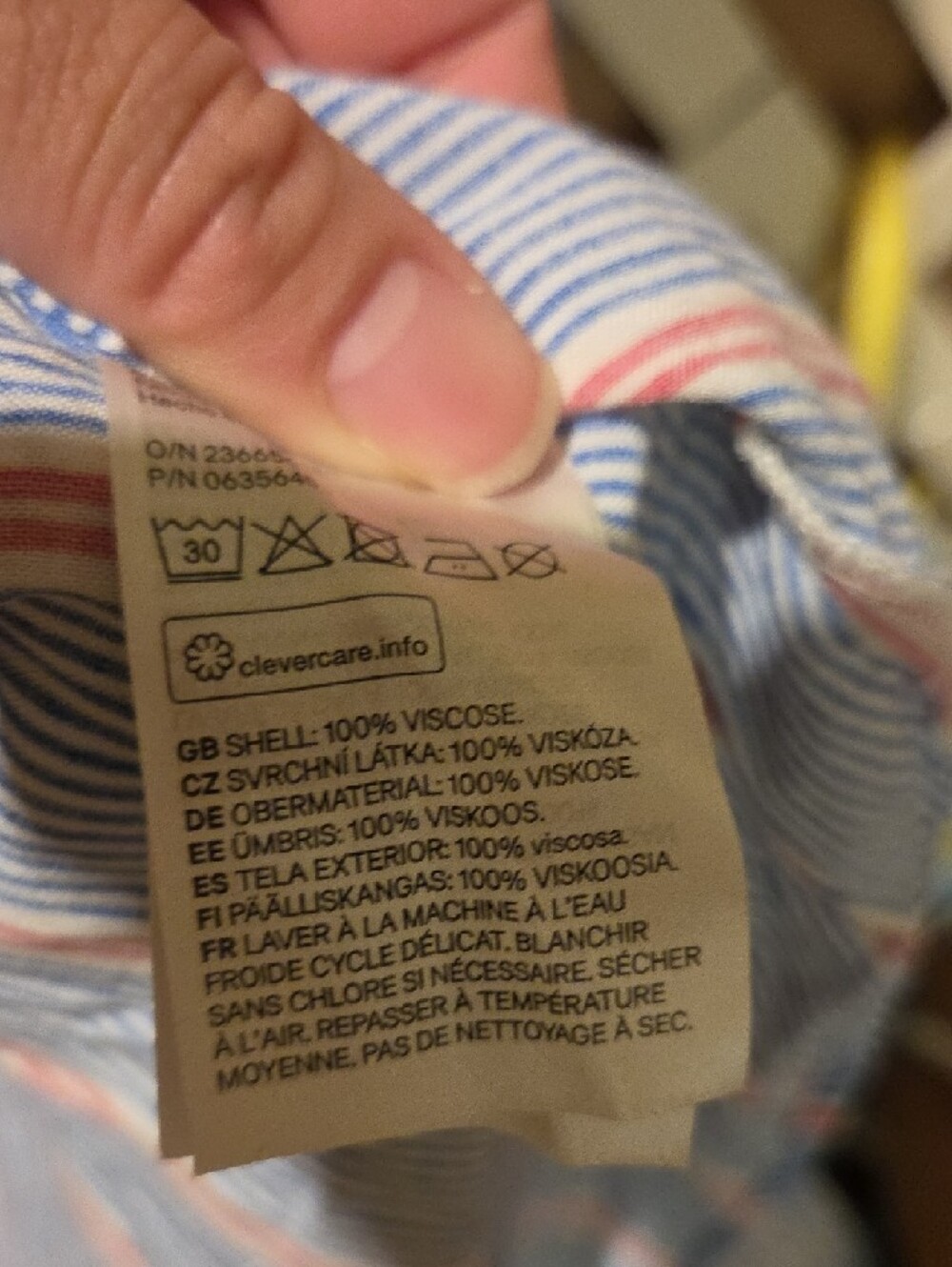 H&M Blue and Red Striped Button-Front Blouse - Picture 5 of 6